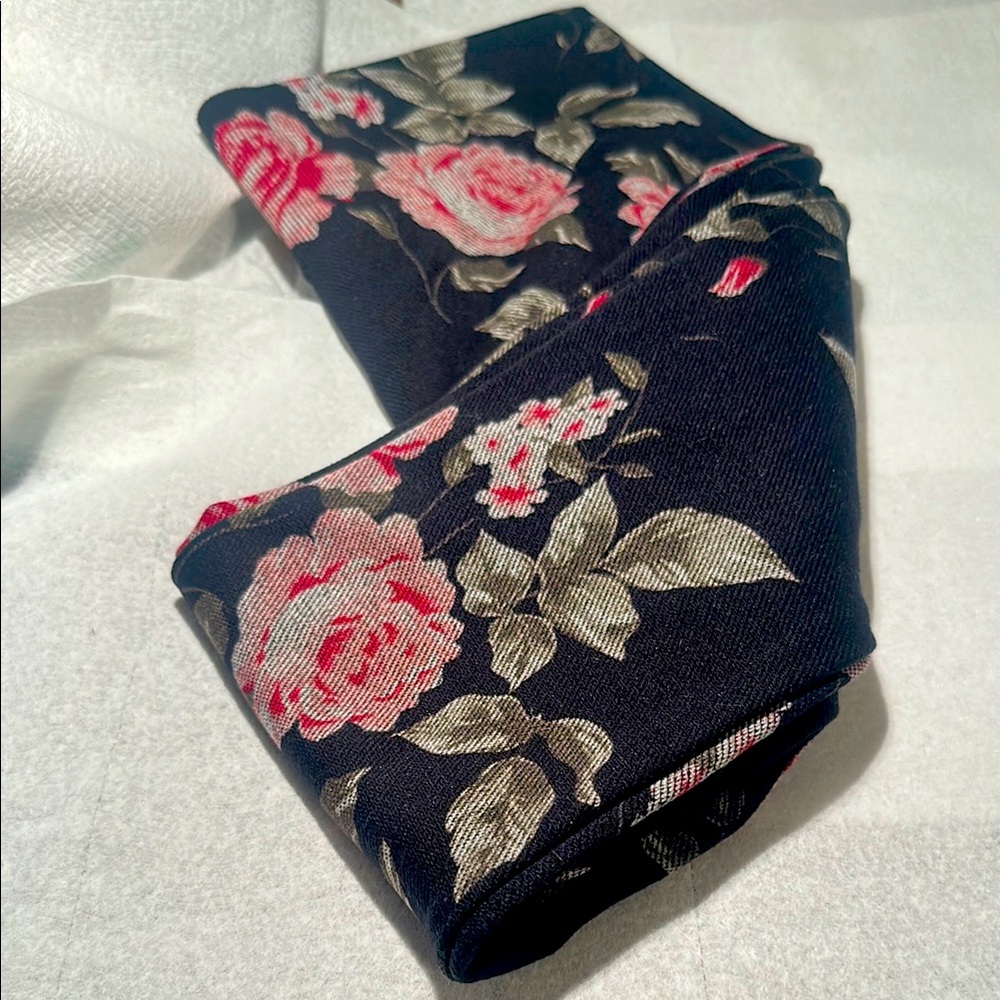 Red Floral Black Leggings by First Look from Macy's.